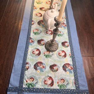 Handmade Christmas Table Runner 115×49 cm Cotton Pastoral Holiday Decor